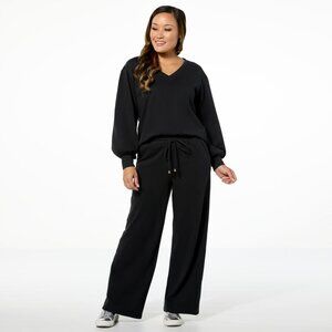 G By Giuliana So Soft French Terry 2 Piece Top and Pant Set Size Large Comfort